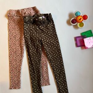 Zara Pink and Brown Kids Leggings Bundle